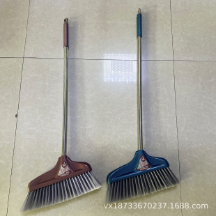 Blue Sky Meiya single broom household large lengthened Rod Soft Hair Broom non-bending waist non-stick Hair Broom wholesale