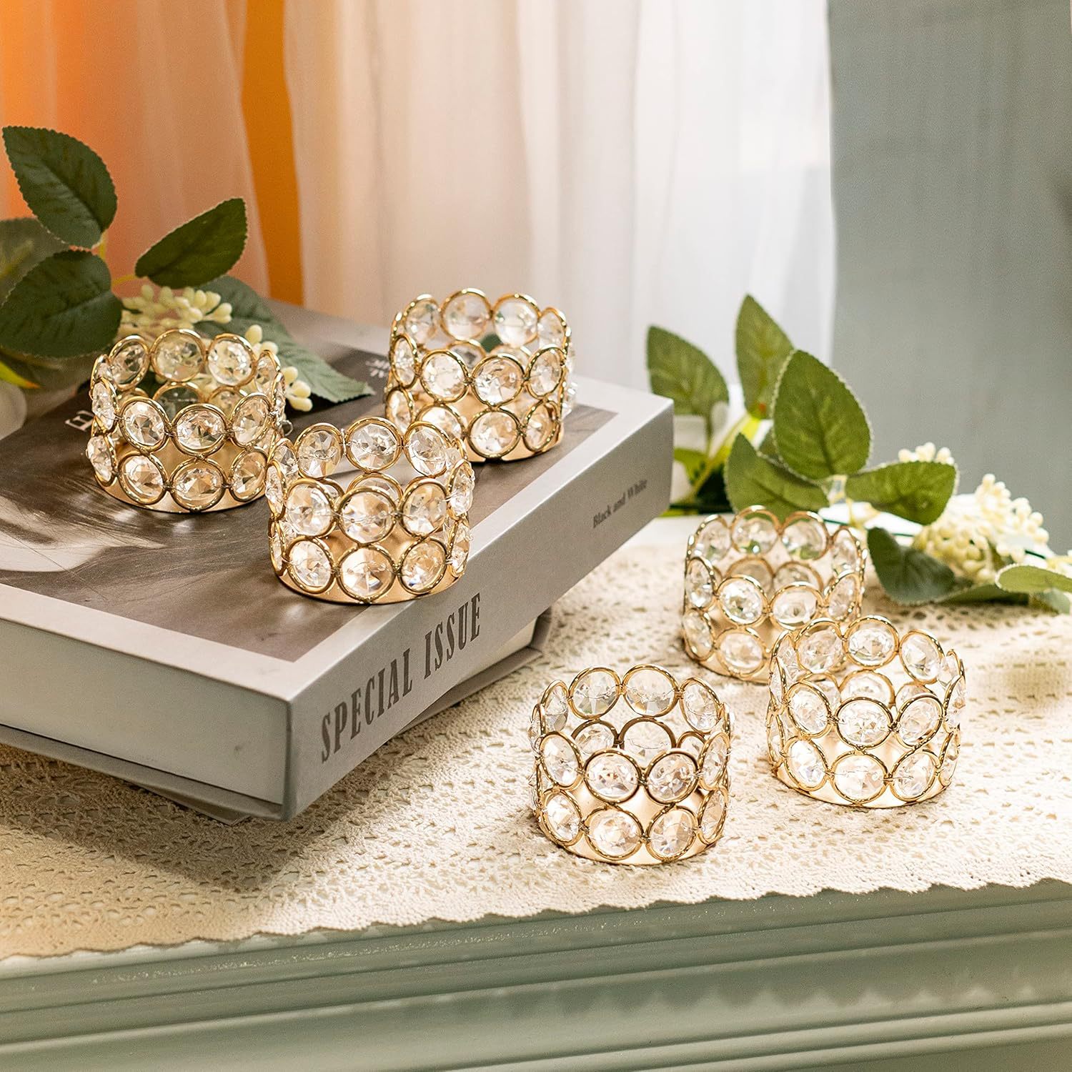 Transfronterizo amazónica candelabros de oro candelabros de cristal europeo candelabros de hierro forjado creativos candelabros de vela vela cena taza de vela