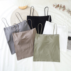 無痕性感美背吊帶背心外穿無袖修身上衣帶胸墊打底抹胸裹胸內衣女