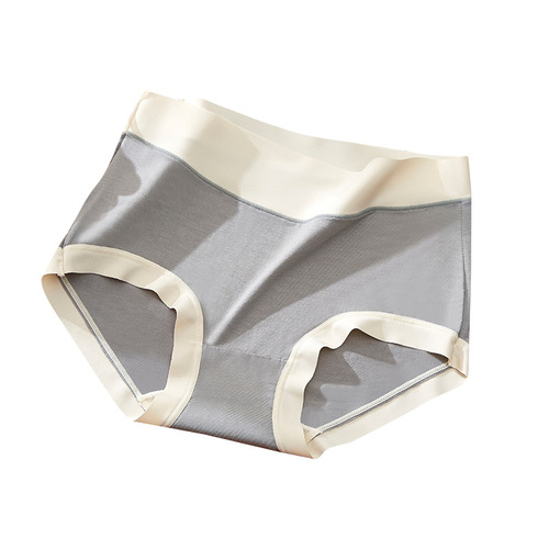 Modal underwear women's seamless mid-high waist women's underwear antibacterial and comfortable large size girls' hip-free briefs