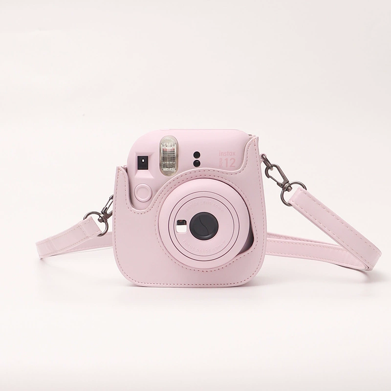 Сумка для камеры (Instax) MINI12 — кожаный PU чехол однотонного цвета для мгновенной камеры, легкий
