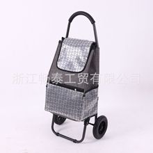 厂家直销批发超市可折叠伸缩拉杆购物车老人买菜车手拉车可印LOGO