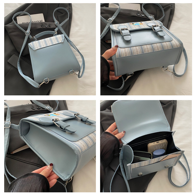 The new backpack for the autumn of 2024 is a fashionable and simple hand-held student single-shoulder bag with a checkered lid and a retro crossbody style undefined