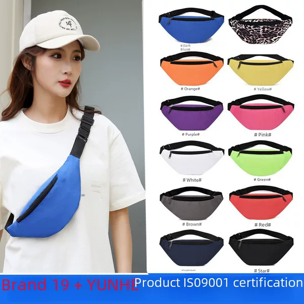 Waist Bag Wholesale New Oxford Waterproof Chest Bag Outdoor Sports Running Mobile Phone Bag Multi-Functional Outdoor Cycling Shoulder Bag
