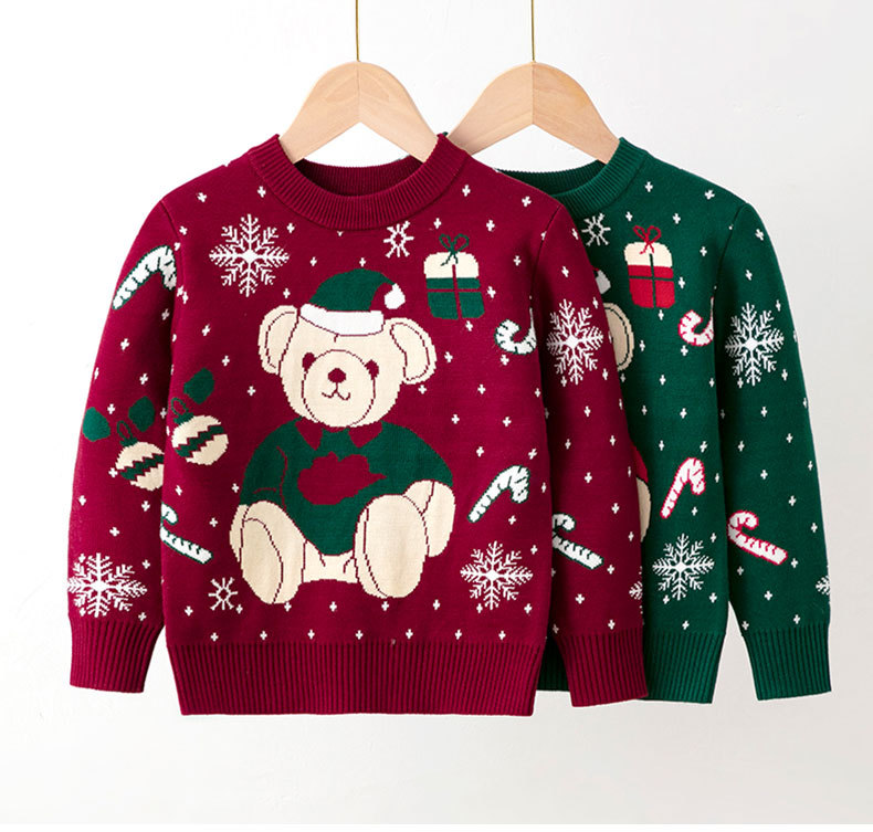 Christmas Fashion Bear Snowflake Viscose Hoodies & Sweaters display picture 1