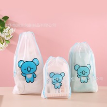 现货卡通EVA磨砂印花抽绳束口袋服装防尘袋旅行毛巾内衣分装批发