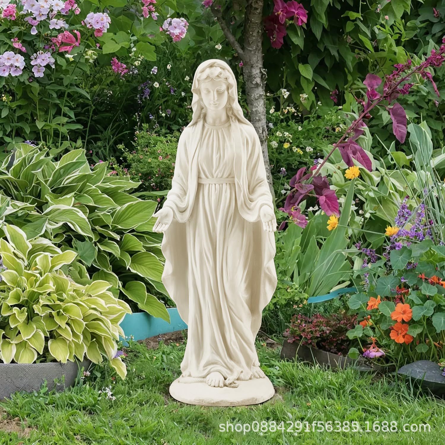 跨境源头工厂圣母玛利亚户外雕像母亲玛丽宗教花园雕塑庭院草坪