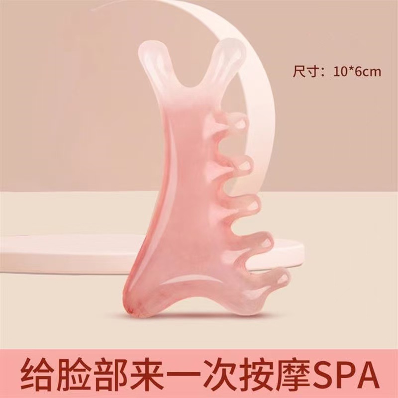 [girly pink resin] multifunctional massage comb-1 pack