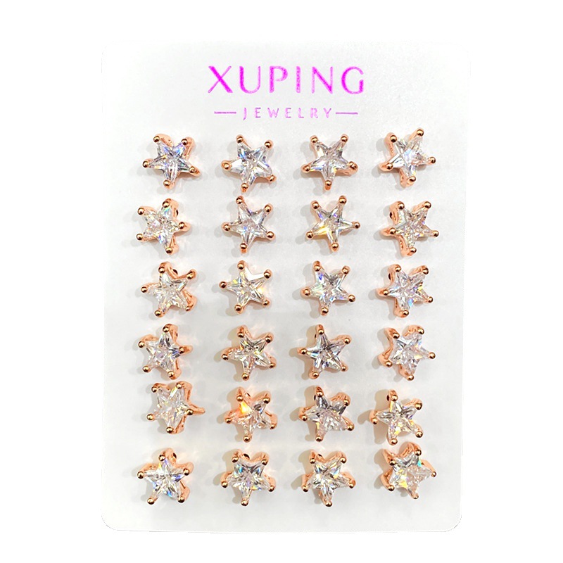 Xuping joyería super brillante pentaca de cuatro dedos de piedra simple pentaca de cuatro dedos de piedra simple pentaca de aire frío