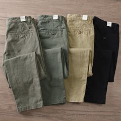 仕事で着ている工装ズボン男性春秋直筒作業ズボンのゆるい汚れに強い耐摩耗性の大きいサイズの労働保護ズボン