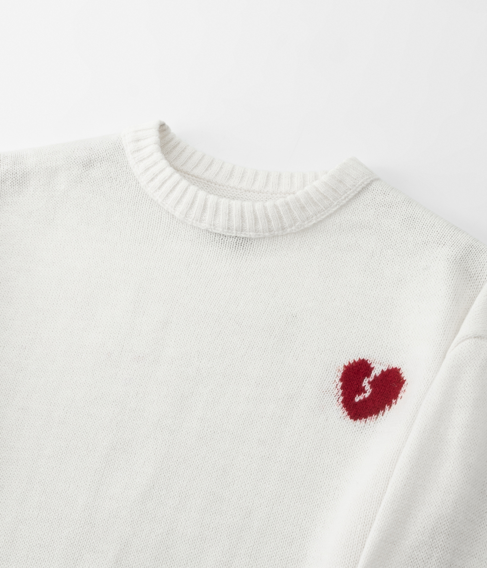 Solid Color Love Letter Knitted Sweater Oversized Casual Round Neck Unisex Top For Couples Fashion Trends_viptrois.com