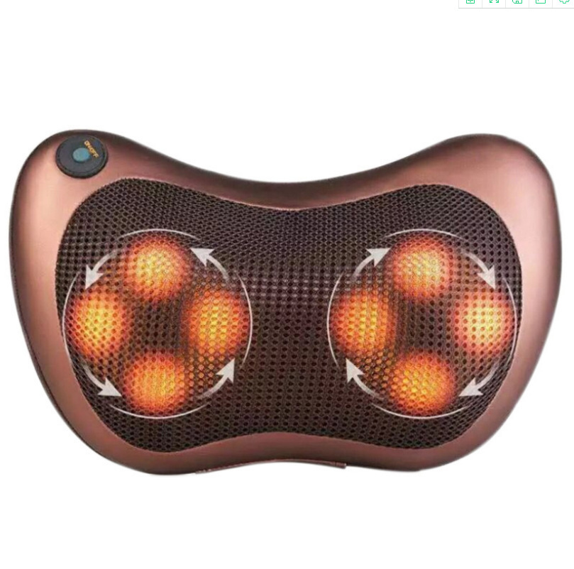 Masaje de columna cervical transfronterizo masaje de hombro y cuello lumbar para automóviles almohada de masaje eléctrica de calefacción inteligente de 8 cabezas image 6
