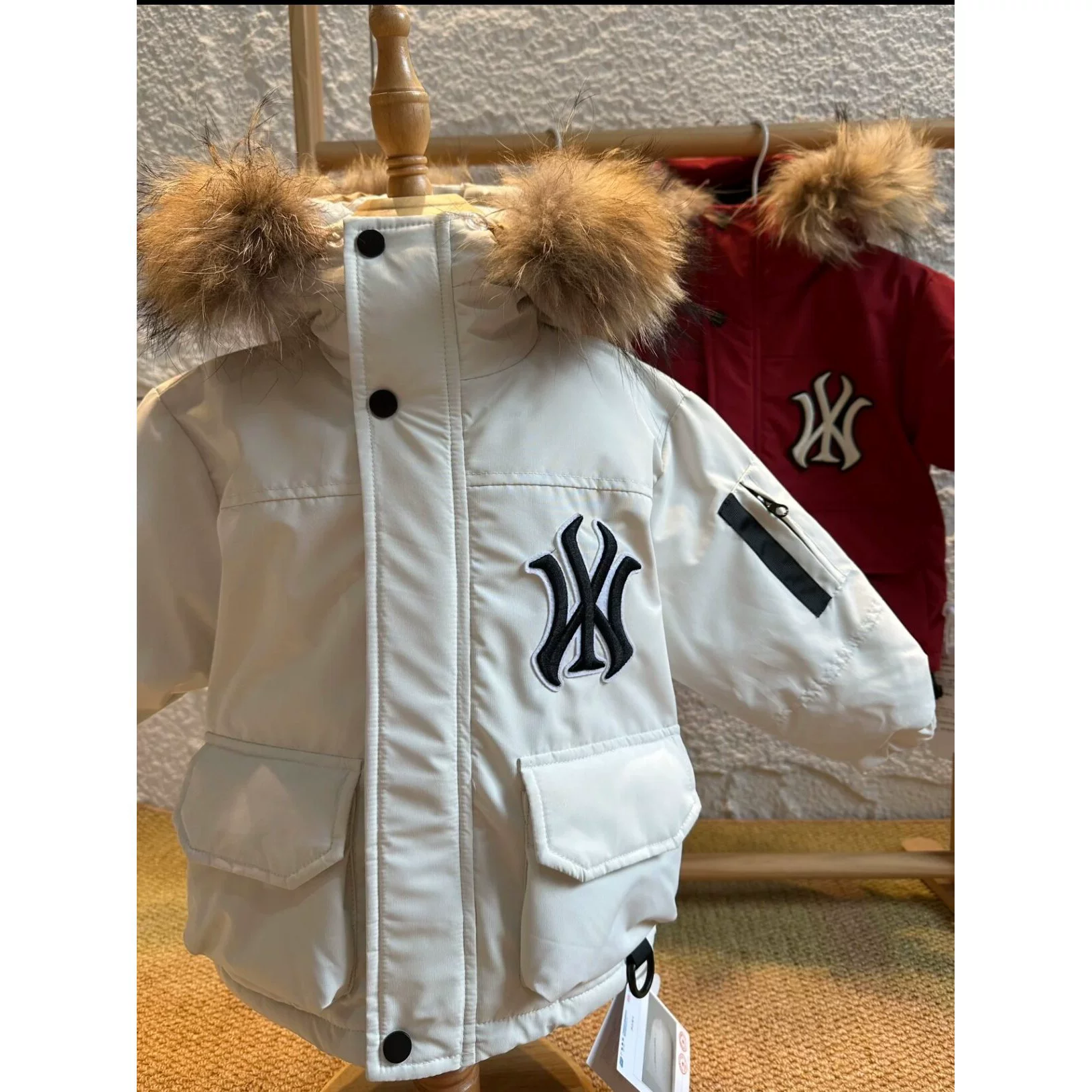 Children's keep warm winter down jacket, colored hoody for men and women