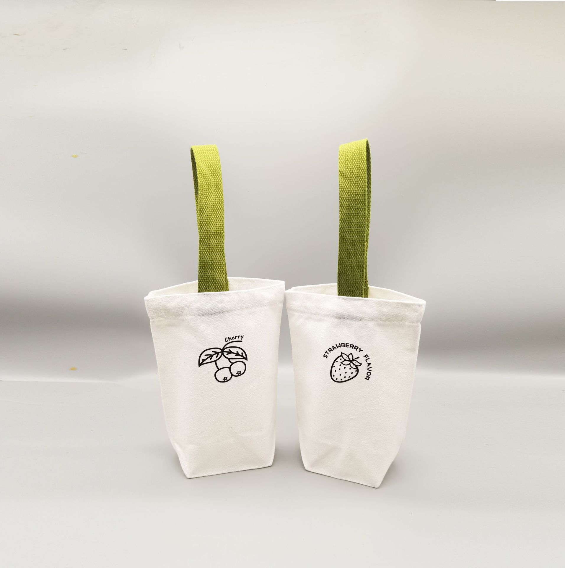 Lindo de dibujos animados leche té bolsa de lona café no taza bolsa de mano ins estudiante durable aislado taza de agua cubierta del bolso