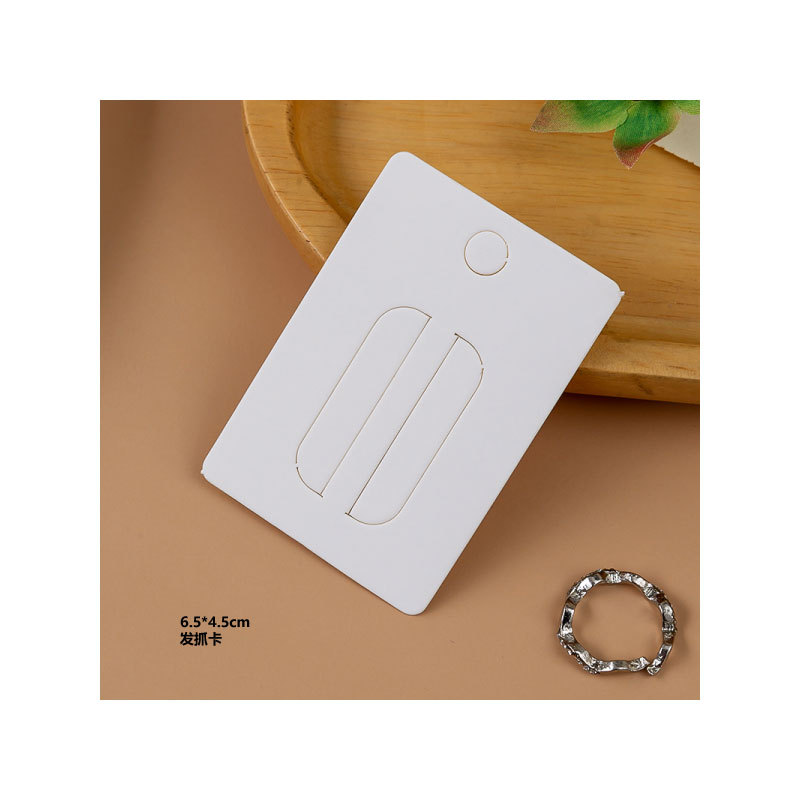 Tarjeta de papel de embalaje anillo tarjeta de clip de pelo pendientes pulsera anillo de pelo broche tarjeta de pendientes personalizada logotipo tarjeta de collar joyería