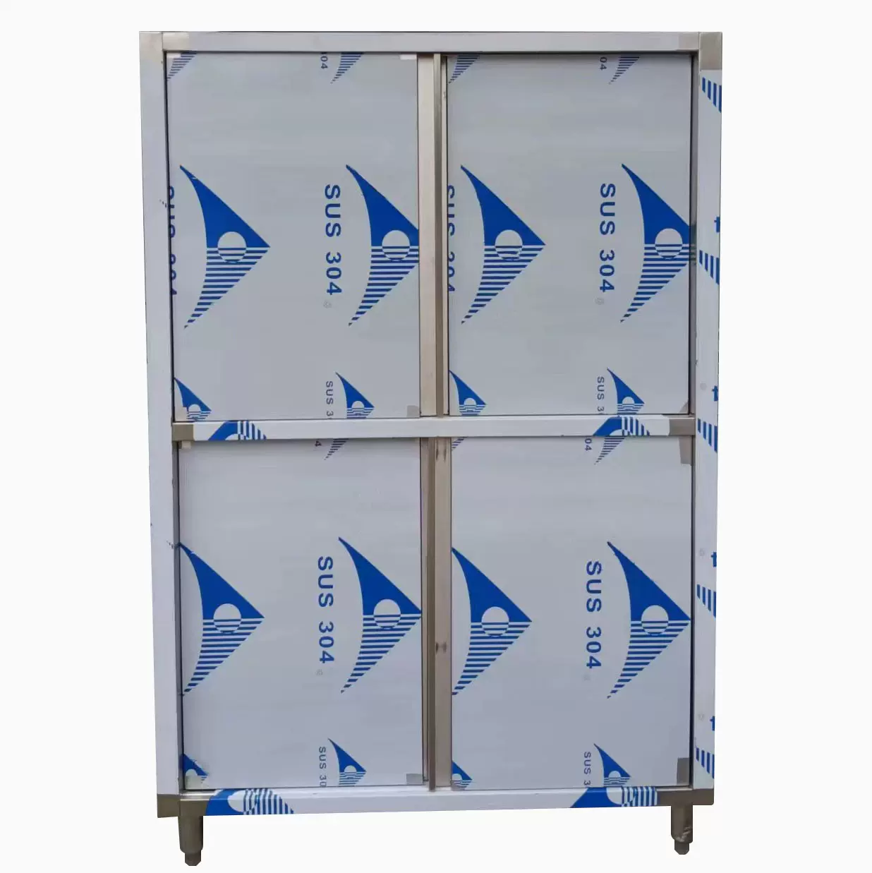 商用厨房设备不锈钢四门储物柜易清洁多种款式可选