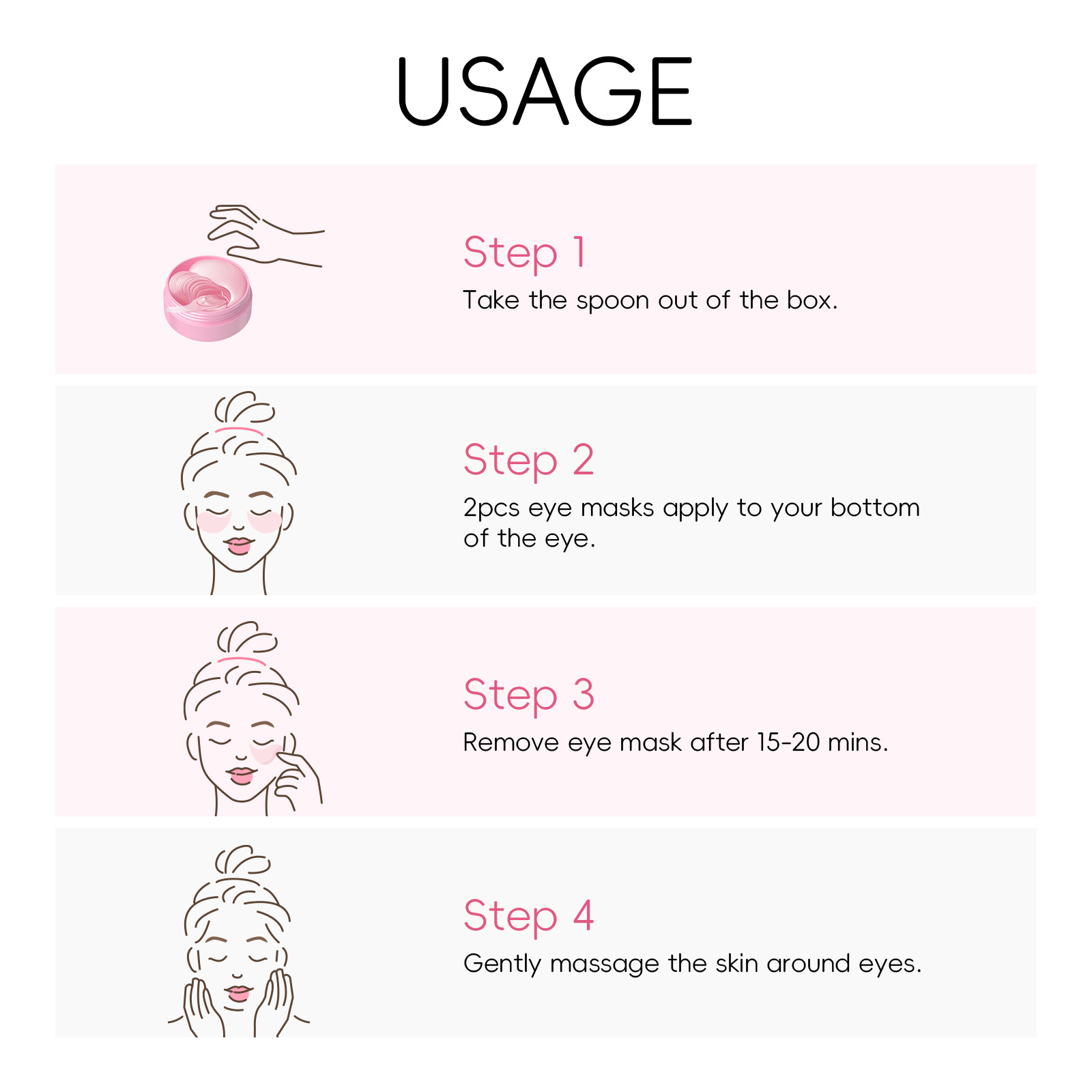 Cross-border LAIKOU Sakura Eye Mask 50 pieces - Wholesale of eye care products for moisturizing and hydrating around the eyes undefined