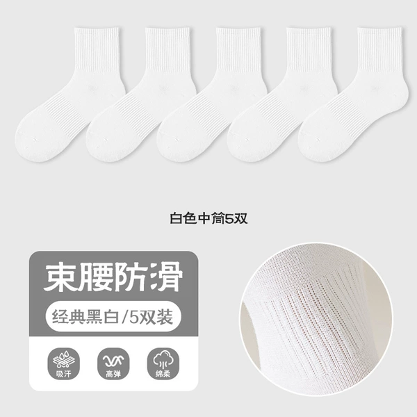 Five-pair package//Medium tube white five-pair