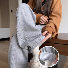裤子外穿秋冬阔腿裤春秋冬季加绒宽松显瘦2025新款收脚裤子女百搭