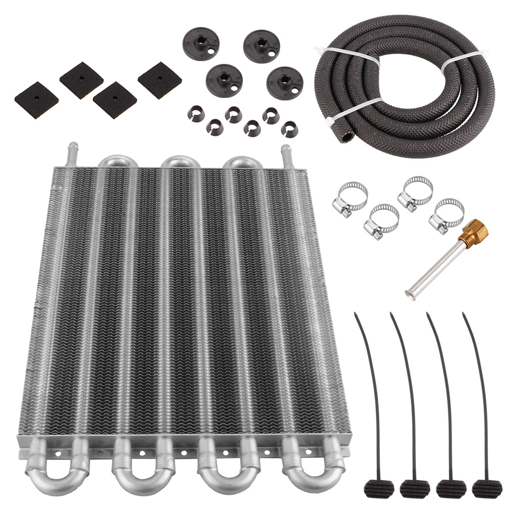 Piezas de modificación de automóviles, tubo de aire acondicionado de automóvil, condensador de cinturón, radiador refrigerado por aceite tipo tubo de fila, 4 filas, 6 filas, 8 filas