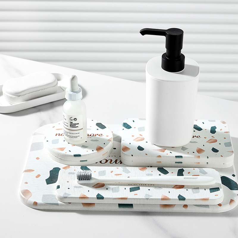 Tapete absorbente de tierra diatomácea para fregadero, posavasos de tierra diatomácea, tapete para jabón, tapete para cepillos de dientes