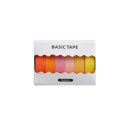 Yida Culture Cross-border Solid Color Washi Tape Set Decoration Matching Handbook Collage DIY Lifestyle Colorful Items