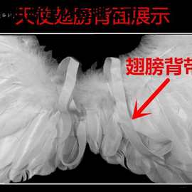 小朋友蓬蓬纱裙女童白色天使羽毛翅膀公主裙表演道具万圣节仙女棒