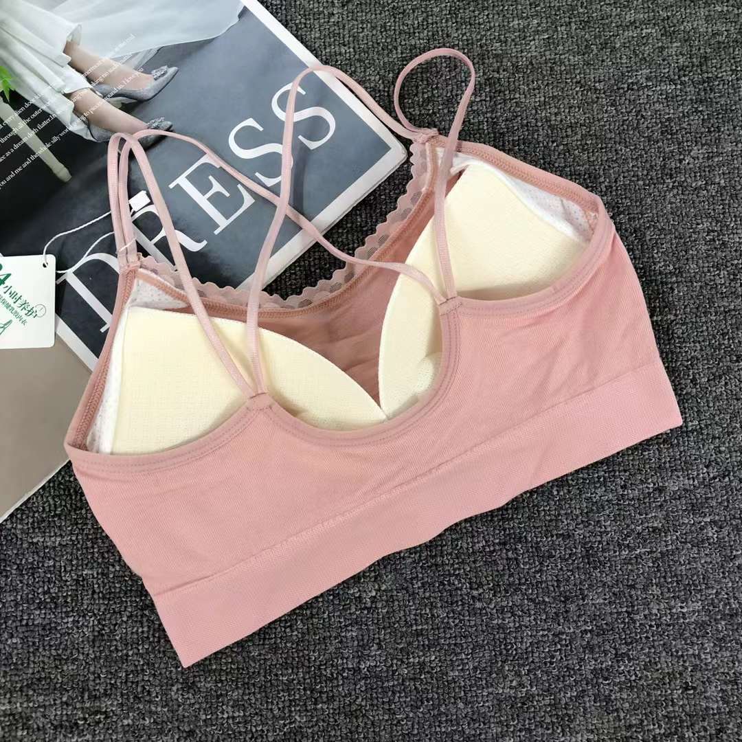 Nueva Inconsútil de alta elástica taza fija belleza espalda mujeres chaleco inalámbrico yoga sujetador deportes ropa interior al por mayor