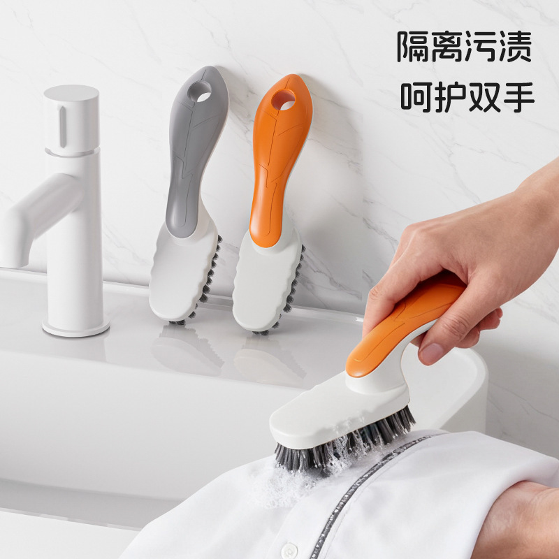 Shoe Brush with Leaf Pattern, Soft Bristles for Washing Clothes, Household Scrubbing, Multifunctional Cleaning Brush with Long Handle for Bathroom Cleaning