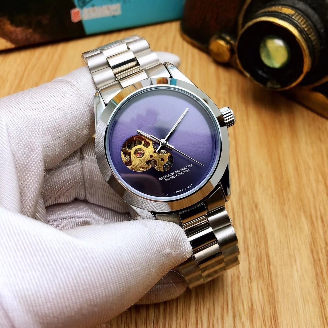 Cross-Border Hot Selling Mechanical Watch, Hollow Fully Automatic Men's Watch, Gold Steel Belt, Laojia Foreign Trade Supply, Dropshipping