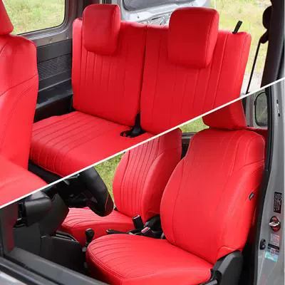 3-Door Jimny 2018+Jb64 Jb74: Modelə uyğun (Original) oturacaq örtükləri - red-the-entire-car-seat-cover