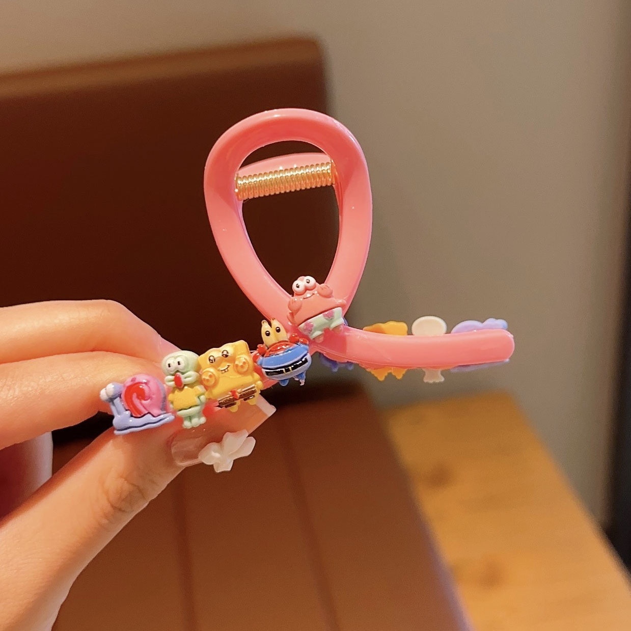 SKU02_颜色_ZJ038-2#海绵宝宝抓夹