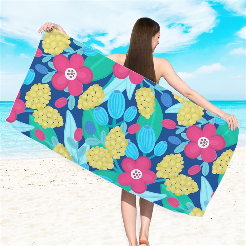 Comercio exterior Amazon toalla de playa de impresión digital europea y americana toalla de secado rápido toalla de felpa de microfibra toalla de baño de piscina