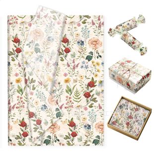 WX014 Garden Flower Sydney Paper 17g Flower Gift Candy Moisture-proof Wrapping Paper Flower Decorative Cotton Paper