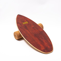 Manufacturer's Fish-Shaped Surfboard Balance Board Wooden Land Surf Fitness Board Ski Yoga Training Core Board Live Stream