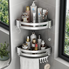 Bathroom toilet storage rack without punching toilet bathroom sink wall triangle storage bath wall-mounted