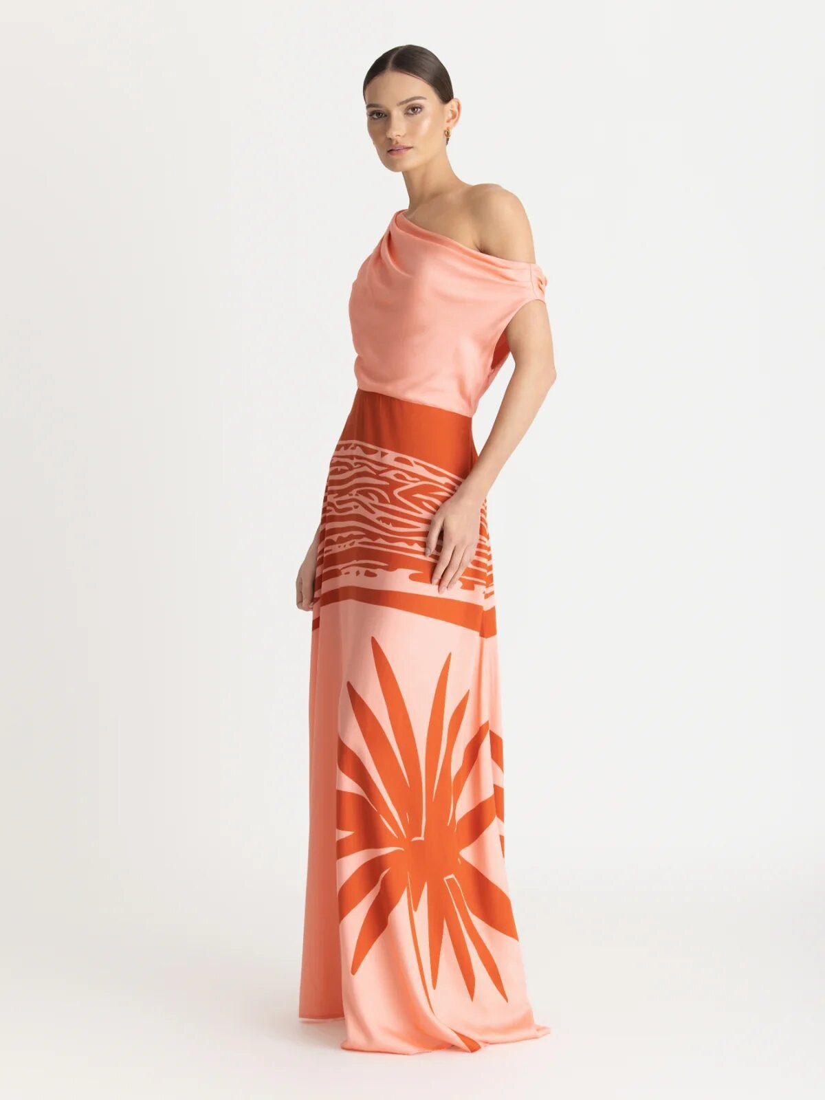 Summer Style High End Sexy Off Shoulder Slim Fit Long Dress Resort Printed New_ecoleips.com