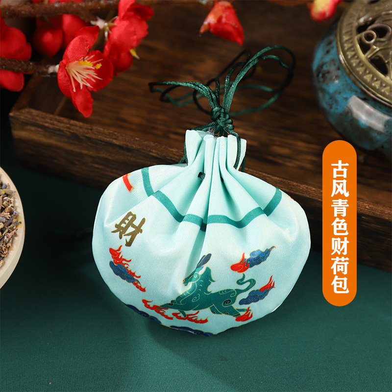 Guofeng saco Hanfu accesorios de la corte cuerdas largas bordas colgar bolsas de estilo antiguo colgantes de automóviles bolsas vacías al por mayor brocade