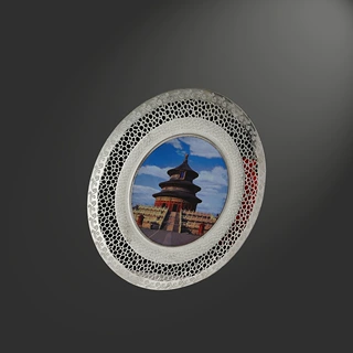 金属铜盘奖盘定制光荣退休退伍纪念品圆盘授权牌景泰蓝摆盘感谢盘