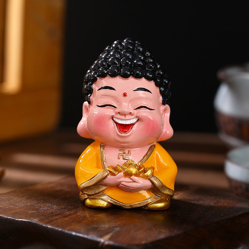 Creative Q-version Godly Immortal Lord, God of Wealth Figurine, Tea Table, Entrance Hall, Bar Cabinet Decorative Item, Store Opening, Relocation Gift