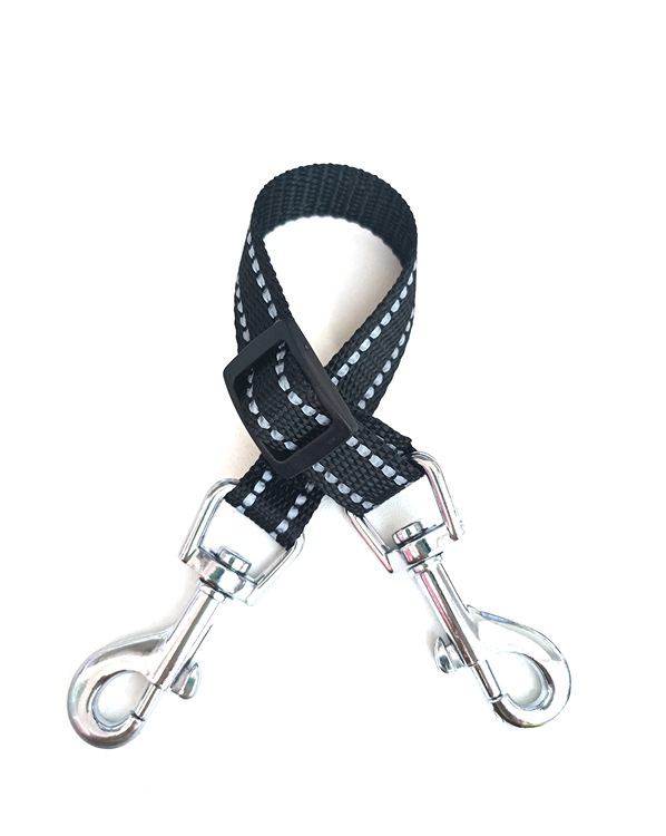 En stock suministro de cuerda alargada para mascotas cuerda de extensión reflectante doble gancho con paquete de cuerda luminosa cuerda para mascotas resalte cinturón reflectante