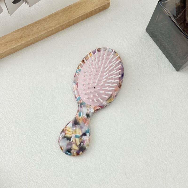 etsy个性化名字新款醋酸气垫发梳时尚简约彩色外出携带少女可爱|undefined