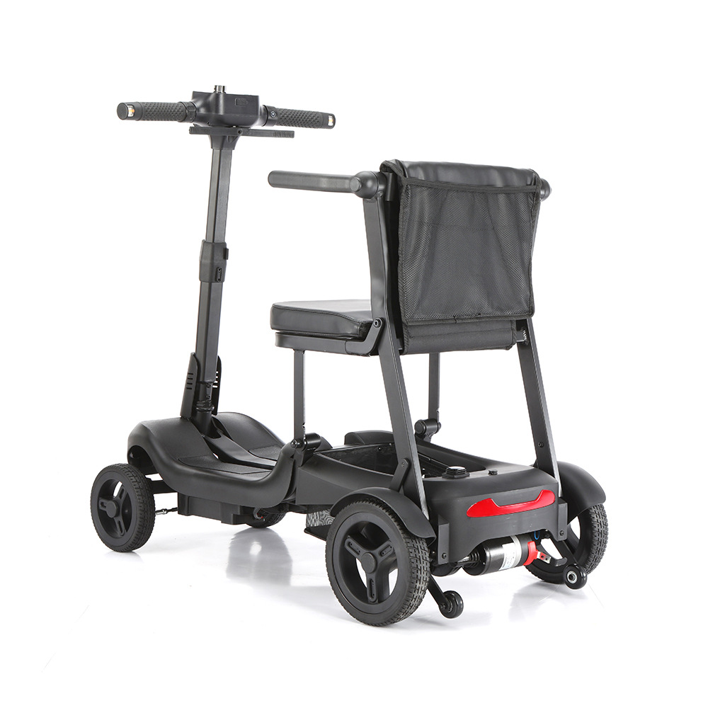 Cross-border elderly mobility scooter, four-wheel electric vehicle for the elderly and disabled, foldable and portable, high-end safety assistive vehicle