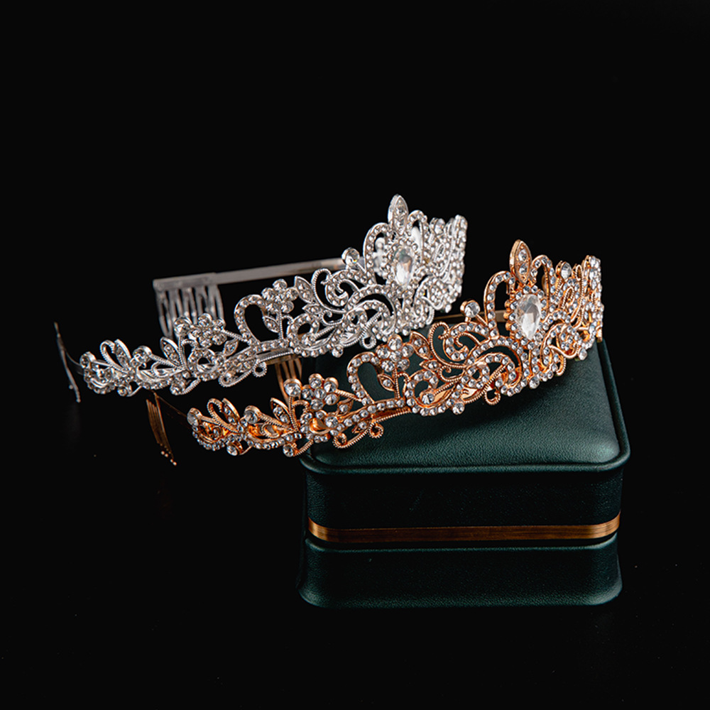 2024 verano explosivo material de aleación galvanizado estilo simple princesa corona de cumpleaños corona de boda corona de novia