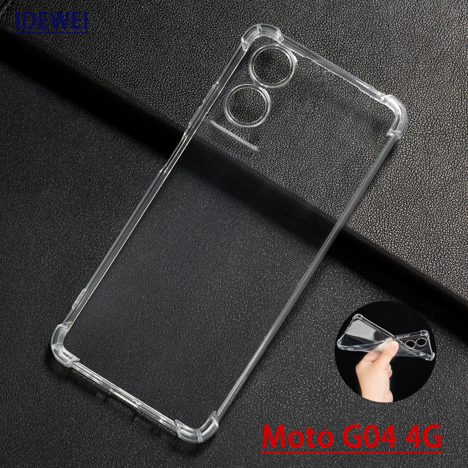 Moto G04 4G Fine Hole Anti-drop Cover Moto G24 Transparent Phone Case G85 Soft Adhesive TPU Protective Cover
