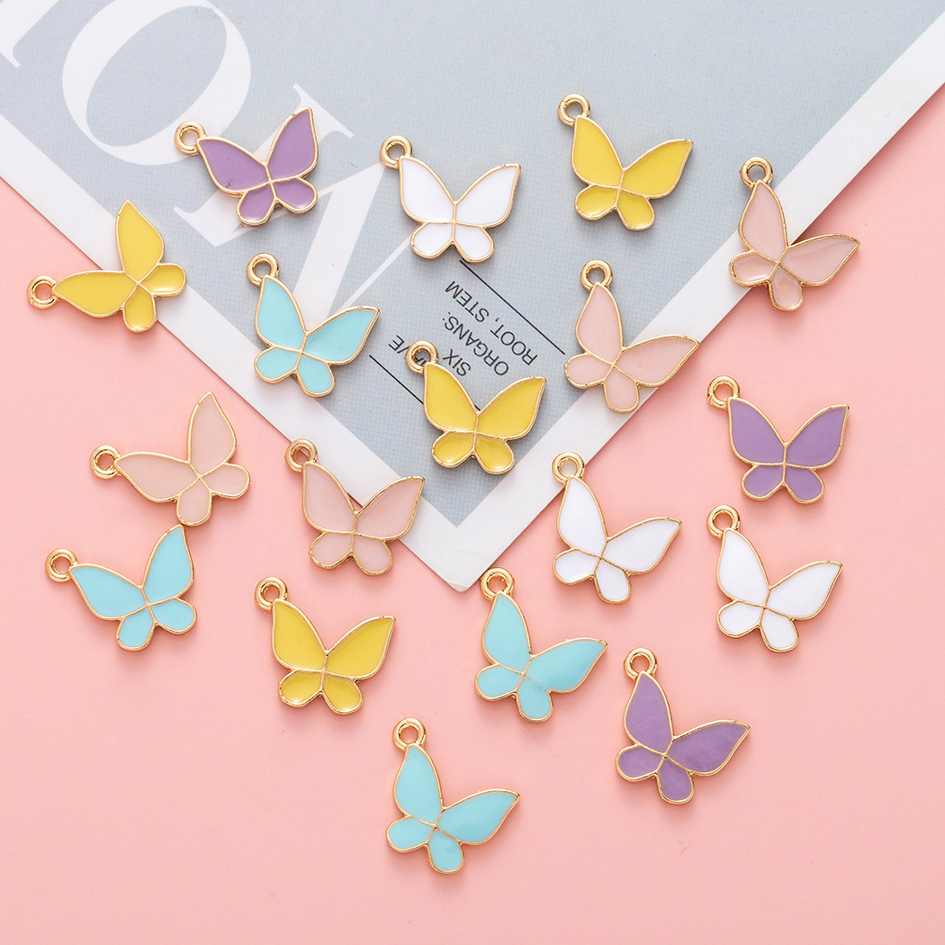 10 Pieces 2MM Alloy Butterfly Pendant display picture 2