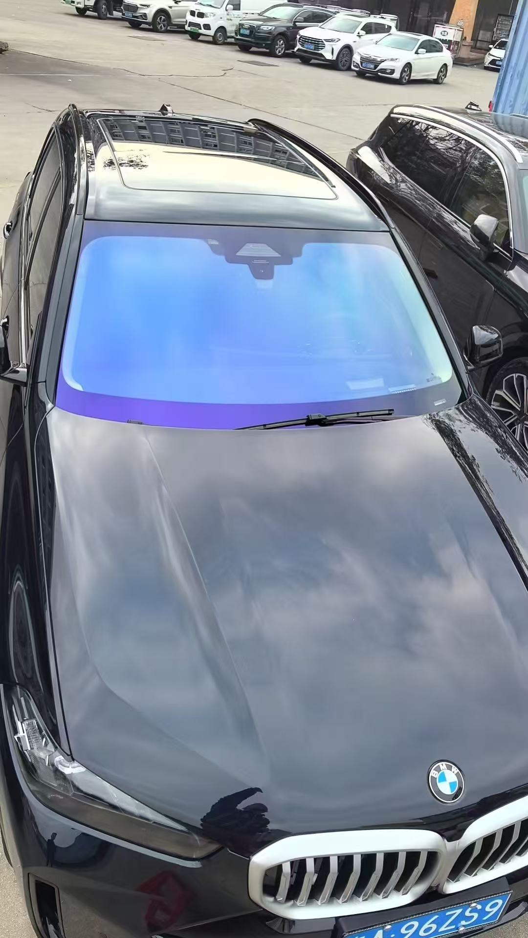Kpu Hydrophobic Car Glass Shield Front Windshield Purple Protective Film Explosion-Proof Film Anti-Sand and Stone Collision Hd Shield