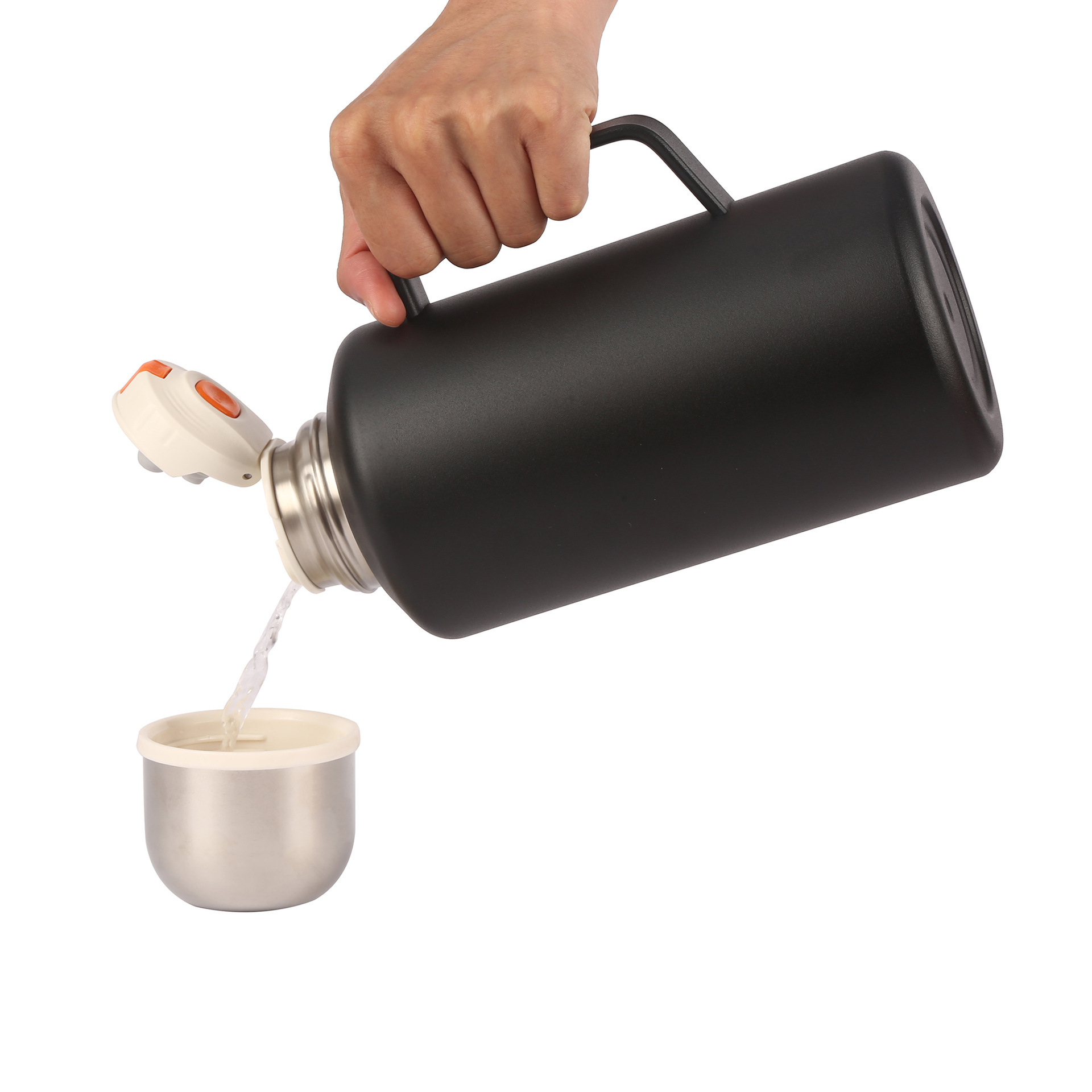 316 taza de acero inoxidable pequeña cañón de acero de alta capacidad de viaje de 1200ml botella de agua portátil al aire libre