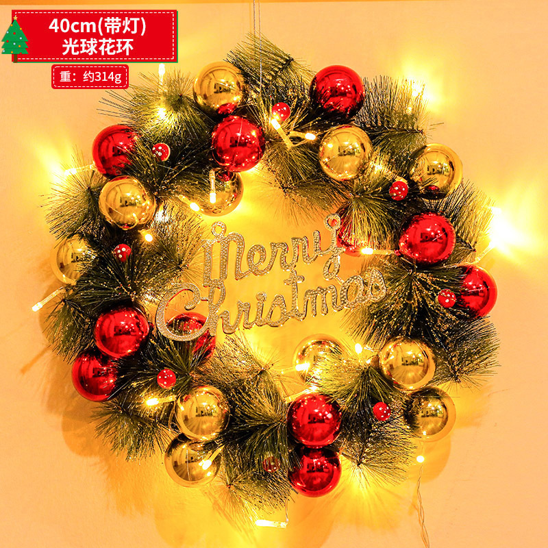 クリスマス装飾花輪クリスマス花輪ホテルショッピングモール装飾ドア吊り高級松葉装飾アレンジメント|undefined