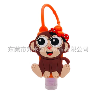 广告宣传卡通可爱易携带瓶套瓶壳水果免洗凝胶及硅胶保护挂套定制